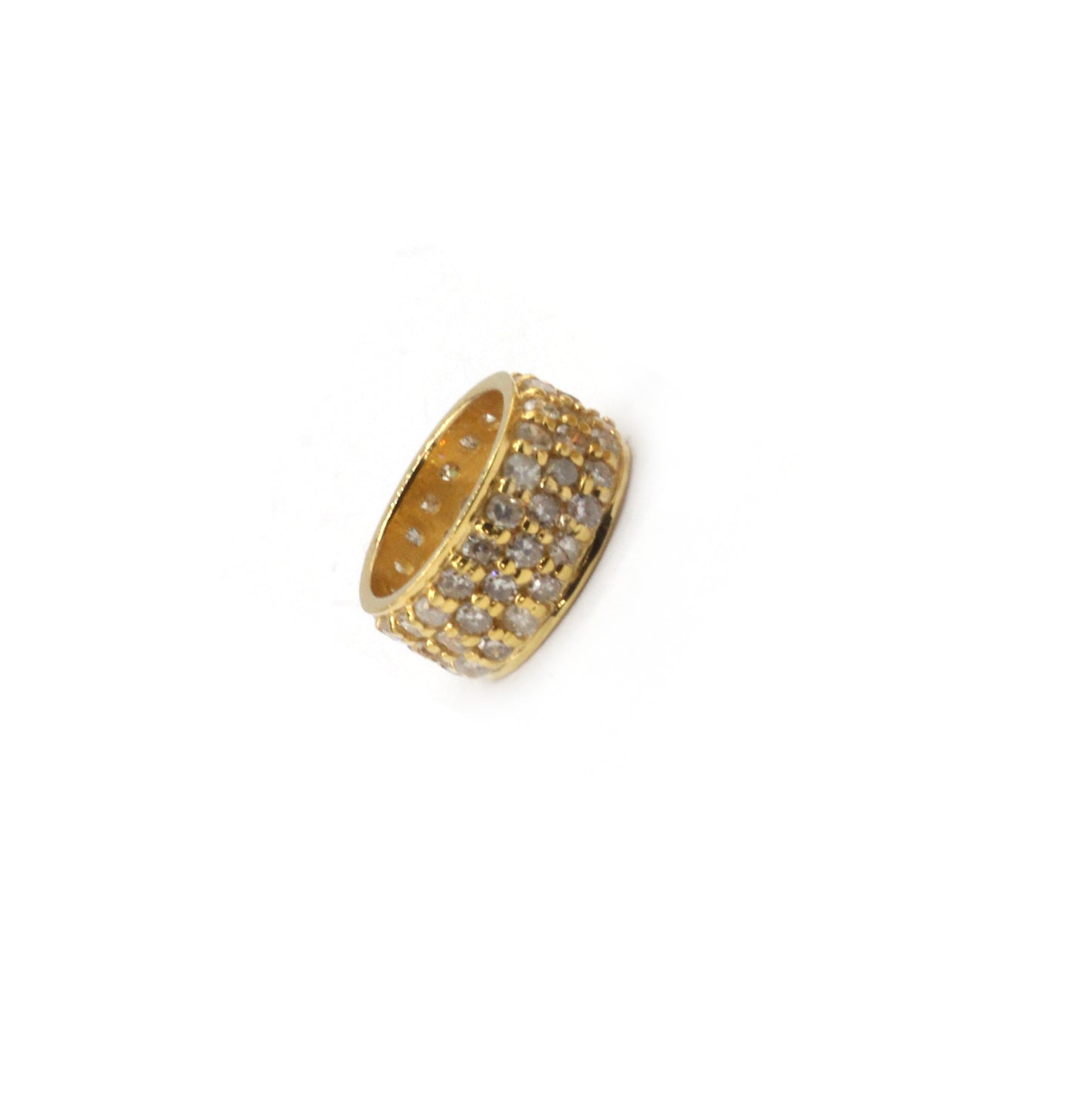 14K Gold 8 mm Round Tyre Pave Diamond Bead .14K Gold Diamond Beads Tyre, Genuine handmade pave diamond Beads.