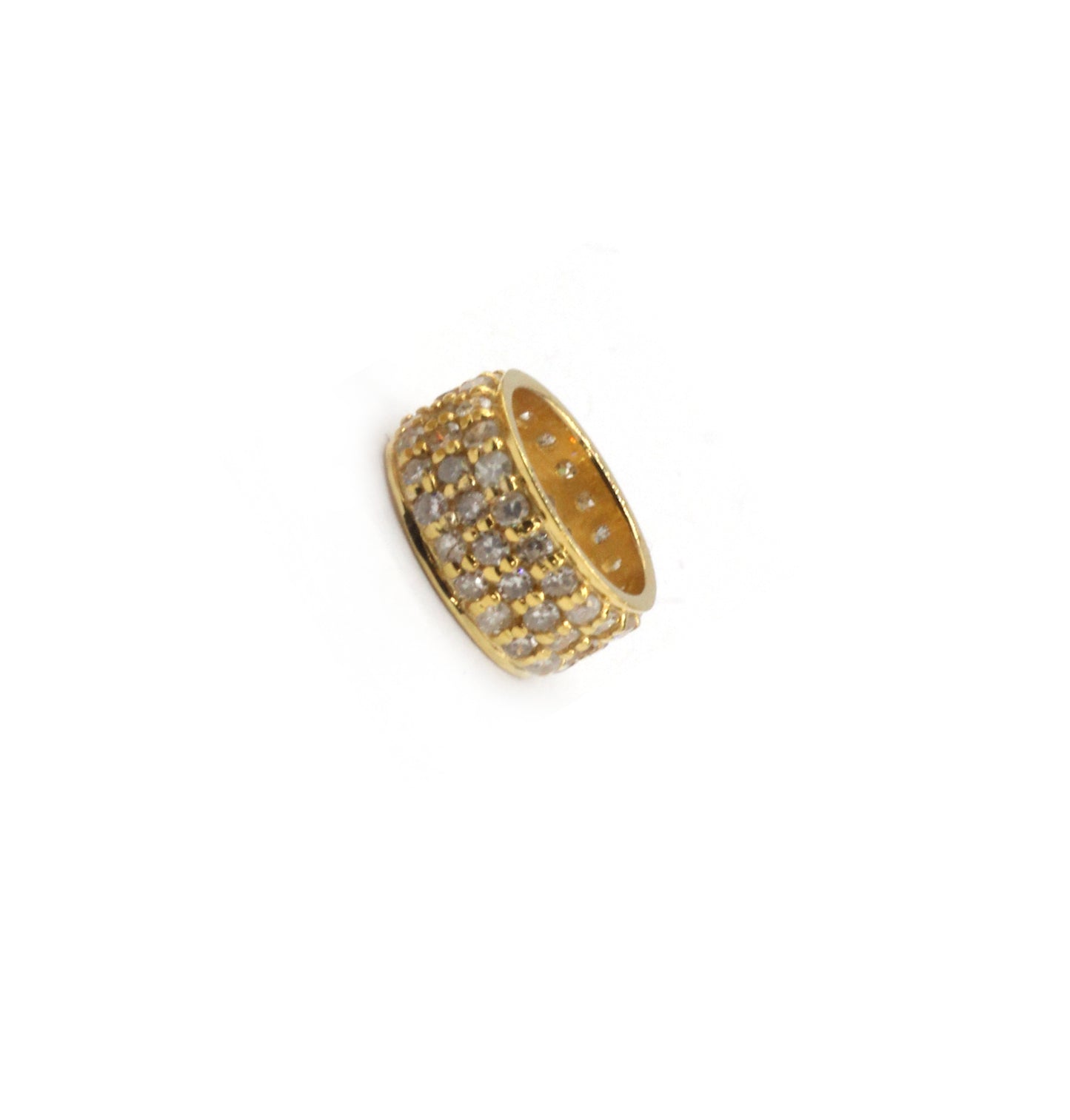 14K Gold 8 mm Round Tyre Pave Diamond Bead .14K Gold Diamond Beads Tyre, Genuine handmade pave diamond Beads.
