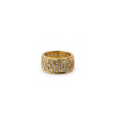 14K Gold 8 mm Round Tyre Pave Diamond Bead .14K Gold Diamond Beads Tyre, Genuine handmade pave diamond Beads.