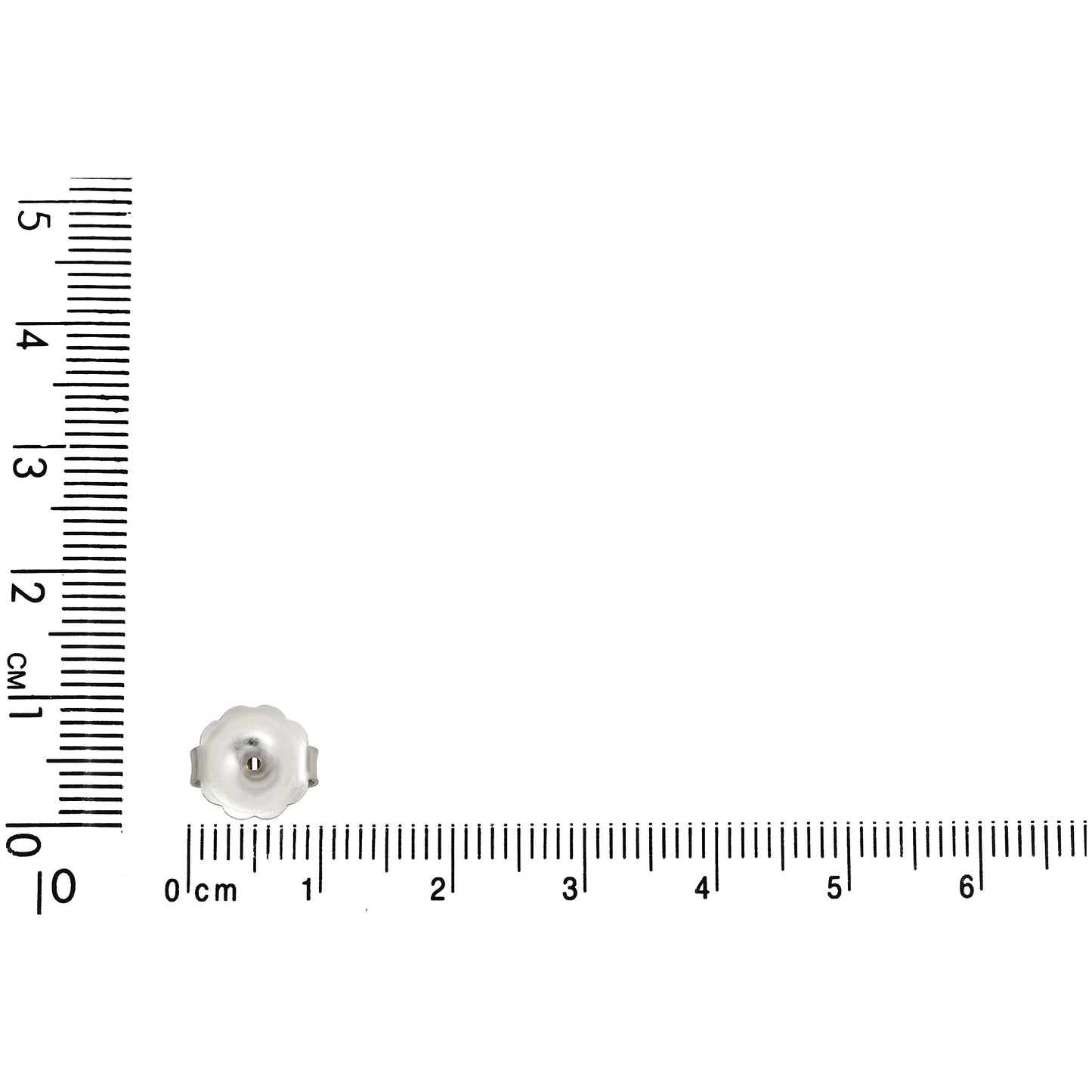 Sterling Silver, 8.8mm Width by 9.6mm Length by 4.6mm Height, Ear Nut. Quantity Per Pack: 8 Pieces.