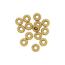 Load image into Gallery viewer, Gold Filled, 2.8mm Width by 2.8mm Length by 1.0mm Height, Smooth Roundel Bead. Quantity per pack: 20 Pieces.
