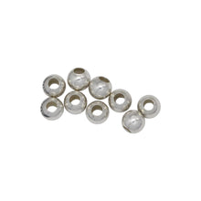 Load image into Gallery viewer, Sterling Silver, 3.0mm Width / Length / Height, Seemed Smooth Round Bead. Quantity per pack: 100 Pieces.
