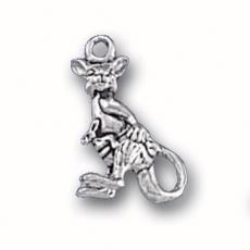 Charms. Sterling Silver, 13.6mm Width by 7.2mm Length by 18.1mm Height, Kangaroo Charm. Quantity Per Pack: 1 Piece.