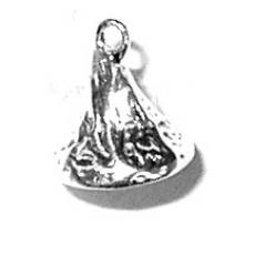 Charms. Sterling Silver, 9.0mm Width by 8.5mm Length by 9.1mm Height, Chocolate Chip Charm. Quantity Per Pack: 1 Piece.