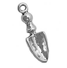 Charms. Sterling Silver, 7.1mm Width by 5.3mm Length by 22.1mm Height, Hand Trowel Charm. Quantity Per Pack: 1 Piece.