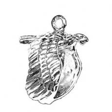 Charms. Sterling Silver, 16.0mm Width by 13.5mm Length by 19.6mm Height, Eagle With Wings Down Charm. Quantity Per Pack: 1 Piece.