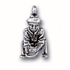 Charms. Sterling Silver, 13.7mm Width by 11.8mm Length by 19.4mm Height, Gold Panner Charm. Quantity Per Pack: 1 Piece.