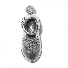 Charms. Sterling Silver, 8.4mm Width by 8.6mm Length by 23.1mm Height, Mary Jane Shoe Charm. Quantity Per Pack: 1 Piece.