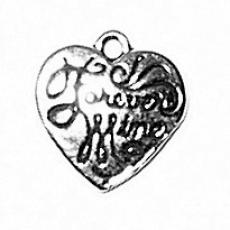 Charms. Sterling Silver, 10.3mm Width by 1.7mm Length by 10.5mm Height, 