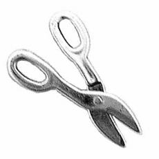 Charms. Sterling Silver, 12.2mm Width by 2.6mm Length by 27.0mm Height, Scissors Charm. Quantity Per Pack: 1 Piece.