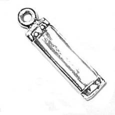 Charms. Sterling Silver, 5.8mm Width by 4.2mm Length by 24.3mm Height, Harmonica Charm. Quantity Per Pack: 1 Piece.