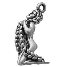 Charms. Sterling Silver, 13.7mm Width by 10.6mm Length by 21.2mm Height, Rapunzel Charm. Quantity Per Pack: 1 Piece.