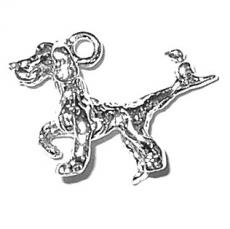 Charms. Sterling Silver, 20.2mm Width by 5.5mm Length by 14.3mm Height, Bird on Dog Tail Charm. Quantity Per Pack: 1 Piece.