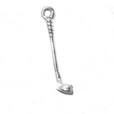 Charms. Sterling Silver, 3.8mm Width by 4.6mm Length by 21.8mm Height, Golf Club Charm. Quantity Per Pack: 1 Piece.