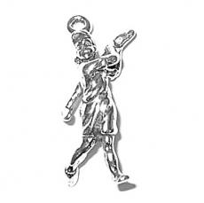 Charms. Sterling Silver, 14.6mm Width by 8.0mm Length by 23.1mm Height, Female Golfer Charm. Quantity Per Pack: 1 Piece.