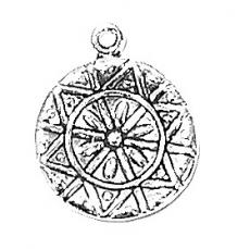 Charms. Sterling Silver, 17.3mm Width by 3.4mm Length by 21.0mm Height, Decrotive Plate Charm. Quantity Per Pack: 1 Piece.