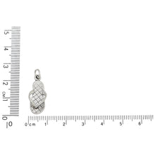 Load image into Gallery viewer, Sterling Silver, 9.7mm Width by 5.8mm Length by 22.7mm Height, Plain Sandal Charm. Quantity Per Pack: 1 Piece.
