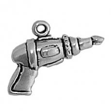 Charms. Sterling Silver, 19.6mm Width by 5.3mm Length by 14.0mm Height, Ski Boot Drill Charm. Quantity Per Pack: 1 Piece.