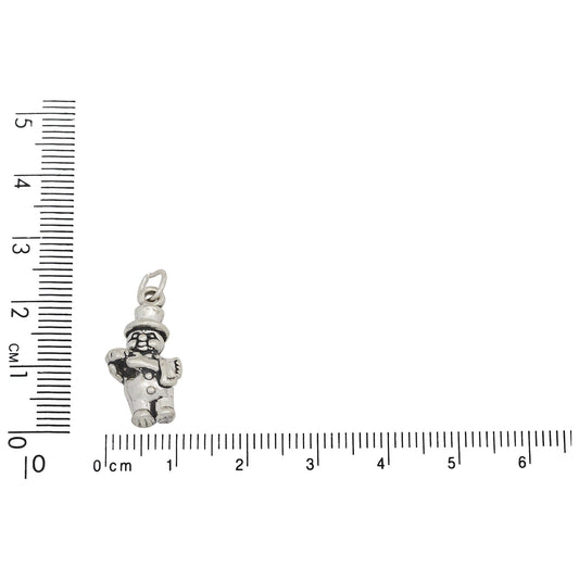 Sterling Silver, 11.4mm Width by 7.4mm Length by 20.8mm Height, Snowman Charm. Quantity Per Pack: 1 Piece.