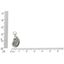 Load image into Gallery viewer, Sterling Silver, 6.4mm Width by 9.7mm Length by 19.5mm Height, Swan Charm. Quantity Per Pack: 1 Piece.
