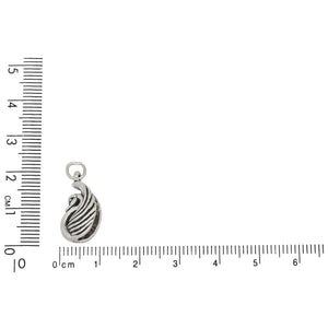 Sterling Silver, 6.4mm Width by 9.7mm Length by 19.5mm Height, Swan Charm. Quantity Per Pack: 1 Piece.