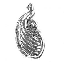 Load image into Gallery viewer, Charms. Sterling Silver, 6.4mm Width by 9.7mm Length by 19.5mm Height, Swan Charm. Quantity Per Pack: 1 Piece.
