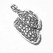 Load image into Gallery viewer, Charms. Sterling Silver, 7.6mm Width by 7.5mm Length by 14.6mm Height, Baby Bootie Charm. Quantity Per Pack: 1 Piece.
