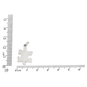 Sterling Silver, 14.1mm Width by 1.2mm Length by 21.4mm Height, Puzzle Piece Charm. Quantity Per Pack: 1 Piece.