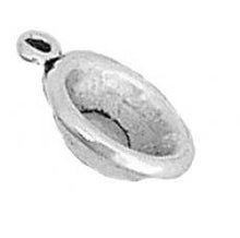 Load image into Gallery viewer, Charms. Sterling Silver, 12.0mm Width by 4.2mm Length by 15.0mm Height, Cereal Bowl Charm. Quantity Per Pack: 1 Piece.
