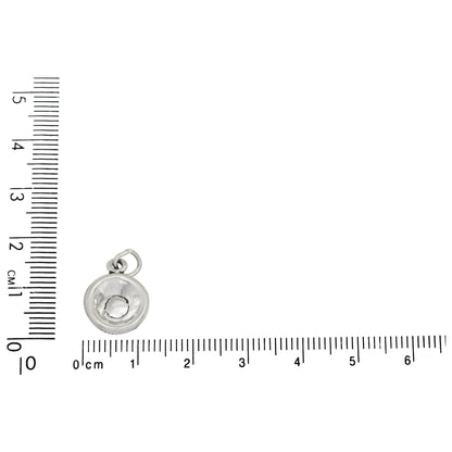 Sterling Silver, 12.0mm Width by 4.2mm Length by 15.0mm Height, Cereal Bowl Charm. Quantity Per Pack: 1 Piece.