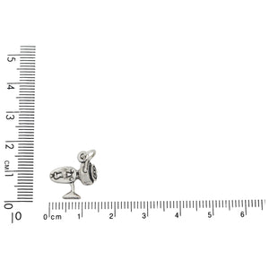 Sterling Silver, 14.7mm Width by 7.8mm Length by 14.8mm Height, Fishing Reel Charm. Quantity Per Pack: 1 Piece.