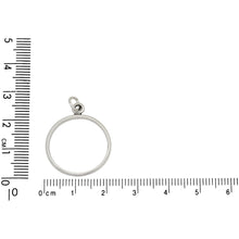 Load image into Gallery viewer, Sterling Silver, 21.1mm Width by 2.3mm Length by 25.3mm Height, Charm Ring, Size 9. Quantity Per Pack: 1 Piece.
