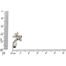 Load image into Gallery viewer, Sterling Silver, 8.0mm Width by 11.1mm Length by 22.3mm Height, High Heel Sandal Charm. Quantity Per Pack: 1 Piece.
