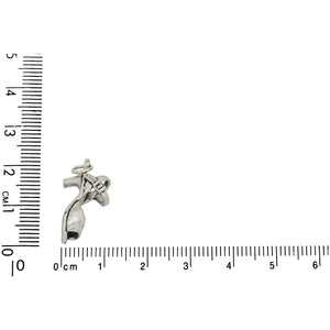 Sterling Silver, 8.0mm Width by 11.1mm Length by 22.3mm Height, High Heel Sandal Charm. Quantity Per Pack: 1 Piece.