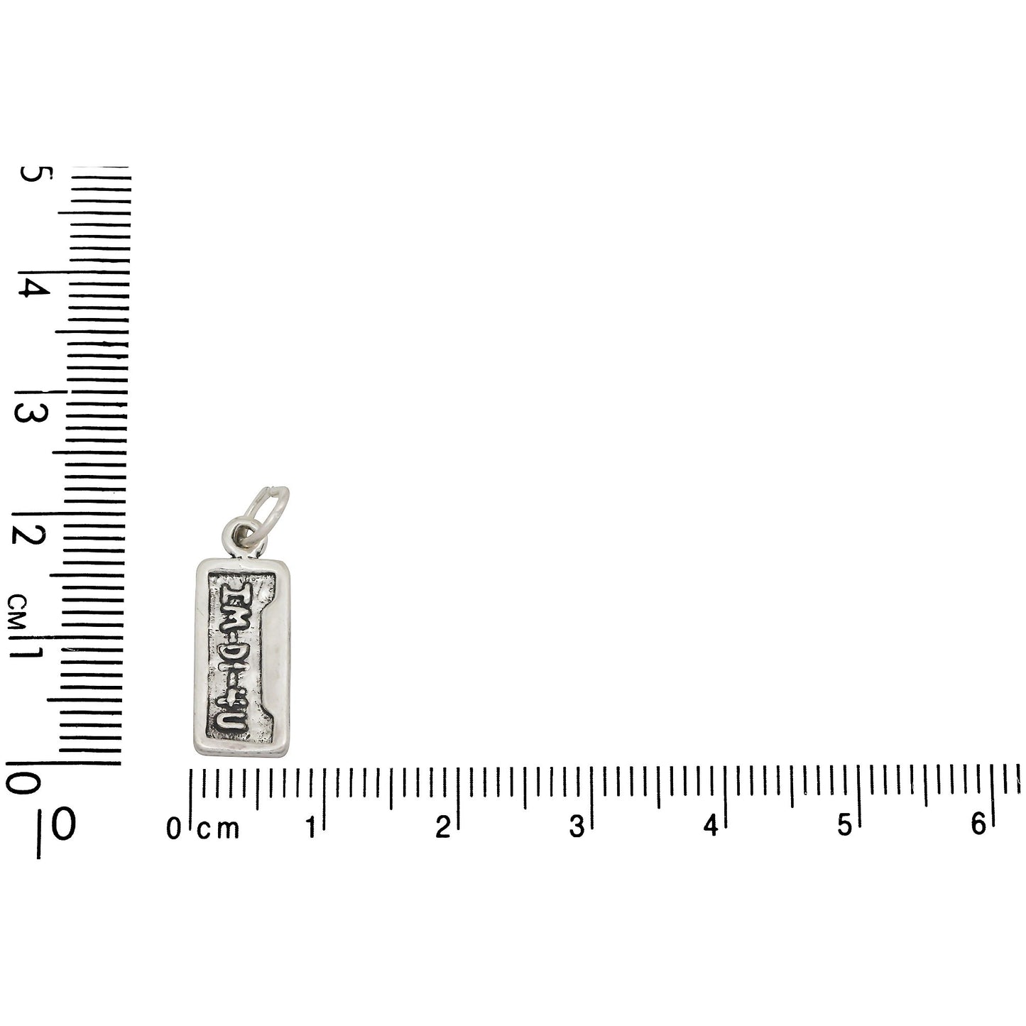 Sterling Silver, 7.2mm Width by 1.7mm Length by 19.0mm Height, IM-D1-4U (I'm The One For You) Vanity Plate Charm. Quantity Per Pack: 1 Piece.