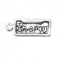 Load image into Gallery viewer, Charms. Sterling Silver, 7.2mm Width by 1.7mm Length by 19.0mm Height, IM-D1-4U (I&#39;m The One For You) Vanity Plate Charm. Quantity Per Pack: 1 Piece.
