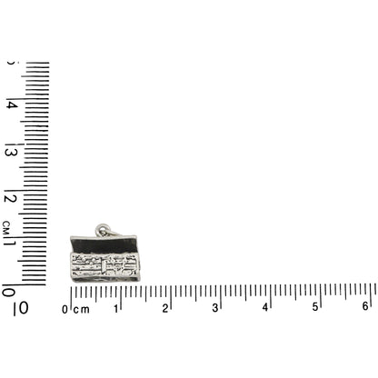 Sterling Silver, 14.0mm Width by 7.2mm Length by 11.1mm Height, Treasure Chest Charm. Quantity Per Pack: 1 Piece.