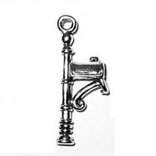 Load image into Gallery viewer, Charms. Sterling Silver, 9.8mm Width by 4.0mm Length by 23.8mm Height, Mailbox Charm. Quantity Per Pack: 1 Piece.
