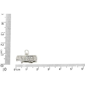 Sterling Silver, 18.9mm Width by 6.4mm Length by 10.0mm Height, Camper, Fifth Wheel Charm. Quantity Per Pack: 1 Piece.