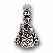 Load image into Gallery viewer, Charms. Sterling Silver, 12.6mm Width by 12.1mm Length by 21.1mm Height, Santo Nino Charm. Quantity Per Pack: 1 Piece.
