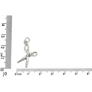 Sterling Silver, 18.9mm Width by 4.3mm Length by 24.6mm Height, Pinking Shears Charm. Quantity Per Pack: 1 Piece.