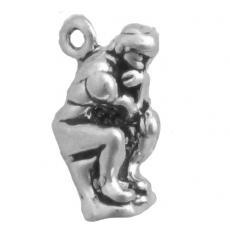 Charms. Sterling Silver, 9.1mm Width by 7.8mm Length by 16.8mm Height, The Thinker Charm. Quantity Per Pack: 1 Piece.