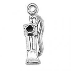 Charms. Sterling Silver, 6.9mm Width by 7.5mm Length by 18.8mm Height, Old Fashion Pump Charm. Quantity Per Pack: 1 Piece.