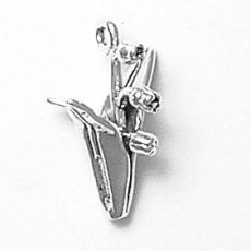 Charms. Sterling Silver, 11.4mm Width by 12.3mm Length by 20.9mm Height, Lily of the Valley Flower Charm. Quantity Per Pack: 1 Piece.