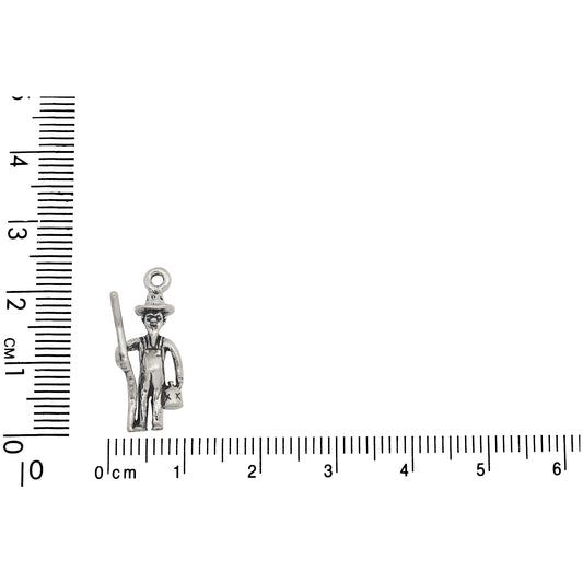 Sterling Silver, 9.0mm Width by 5.6mm Length by 22.7mm Height, Hillbilly Charm. Quantity Per Pack: 1 Piece.