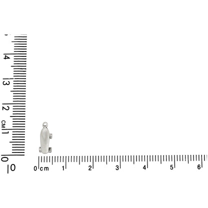 Sterling Silver, 4.6mm Width by 3.3mm Length by 12.1mm Height, Skateboard Charm. Quantity Per Pack: 1 Piece.