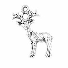 Load image into Gallery viewer, Charms. Sterling Silver, 17.4mm Width by 5.4mm Length by 20.9mm Height, Standing Deer Charm. Quantity Per Pack: 1 Piece.
