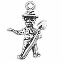 Load image into Gallery viewer, Charms. Sterling Silver, 11.8mm Width by 6.0mm Length by 18.6mm Height, Smokey Bear Charm. Quantity Per Pack: 1 Piece.
