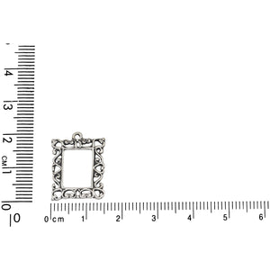 Sterling Silver, 15.5mm Width by 1.4mm Length by 20.1mm Height, Picture Frame Charm. Quantity Per Pack: 1 Piece.