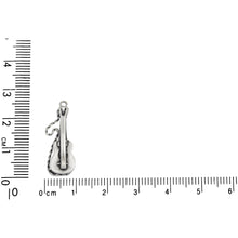 Load image into Gallery viewer, Sterling Silver, 10.3mm Width by 4.0mm Length by 25.3mm Height, Spanish Guitar Charm. Quantity Per Pack: 1 Piece.
